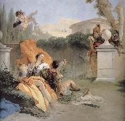 Giovanni Battista Tiepolo NA ER where more and Amida in the garden oil painting
